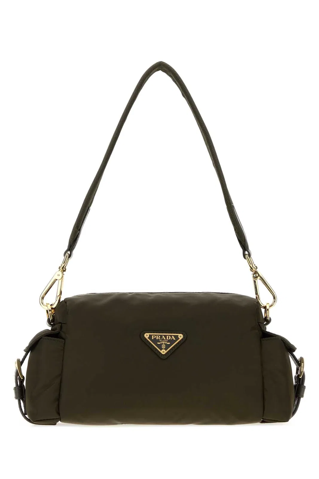 Prada Olive Green Canvas Shoulder Bag