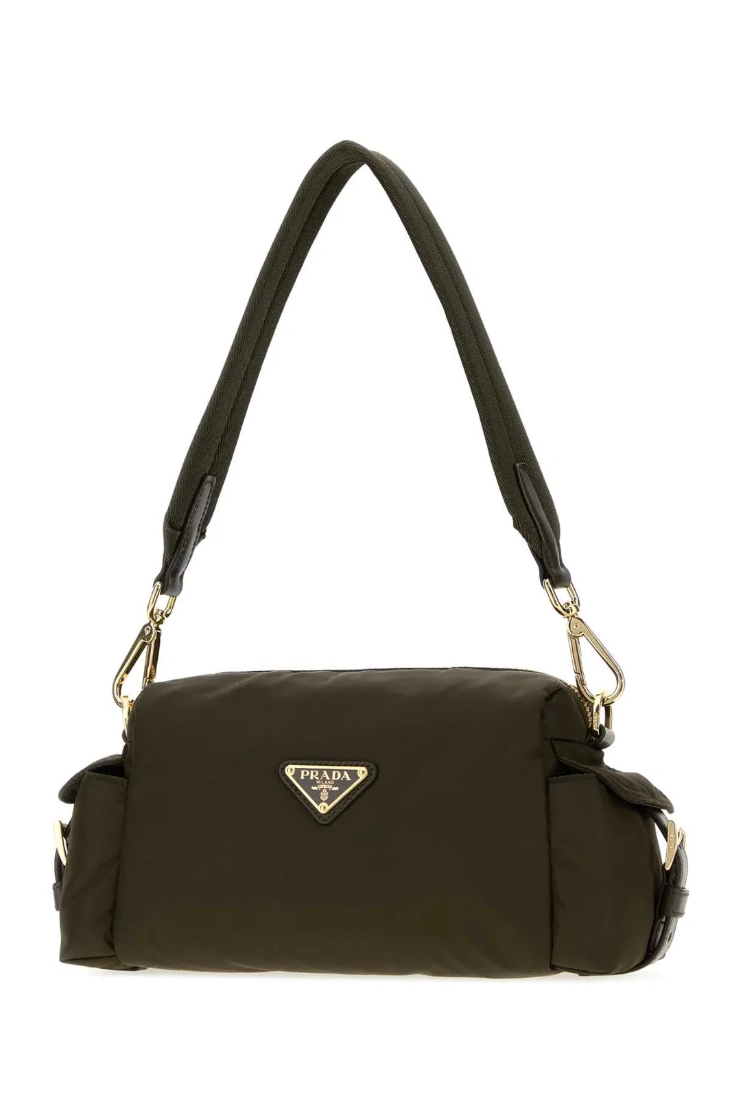 Prada Olive Green Canvas Shoulder Bag