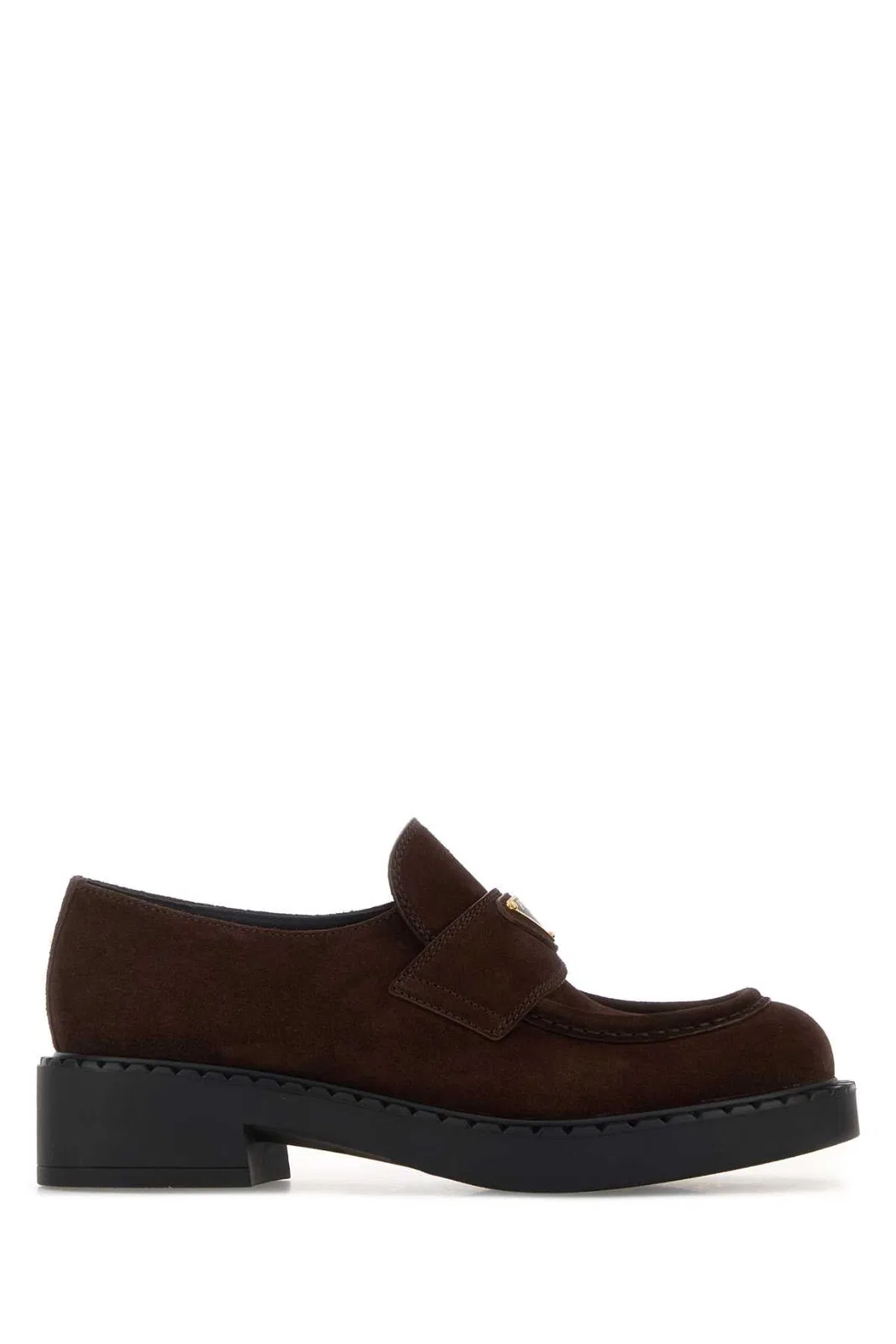 Prada Chocolate Suede Loafers