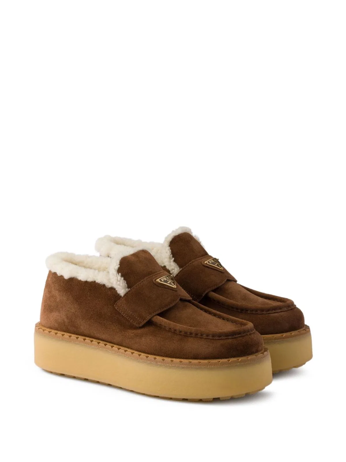 Prada Flat Shoes In Brown.