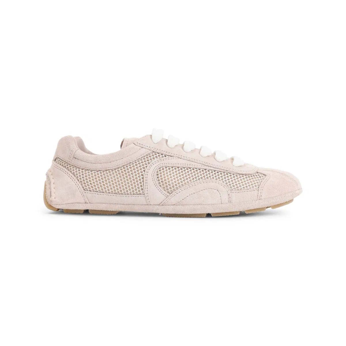 Prada Powder Pink Suede And Mesh Montecarlo Sn