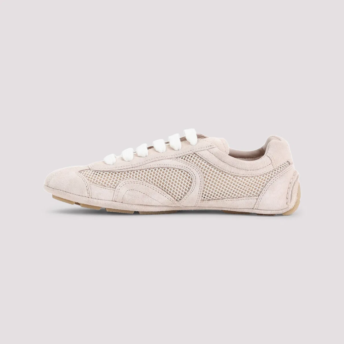 Prada Powder Pink Suede And Mesh Montecarlo Sn