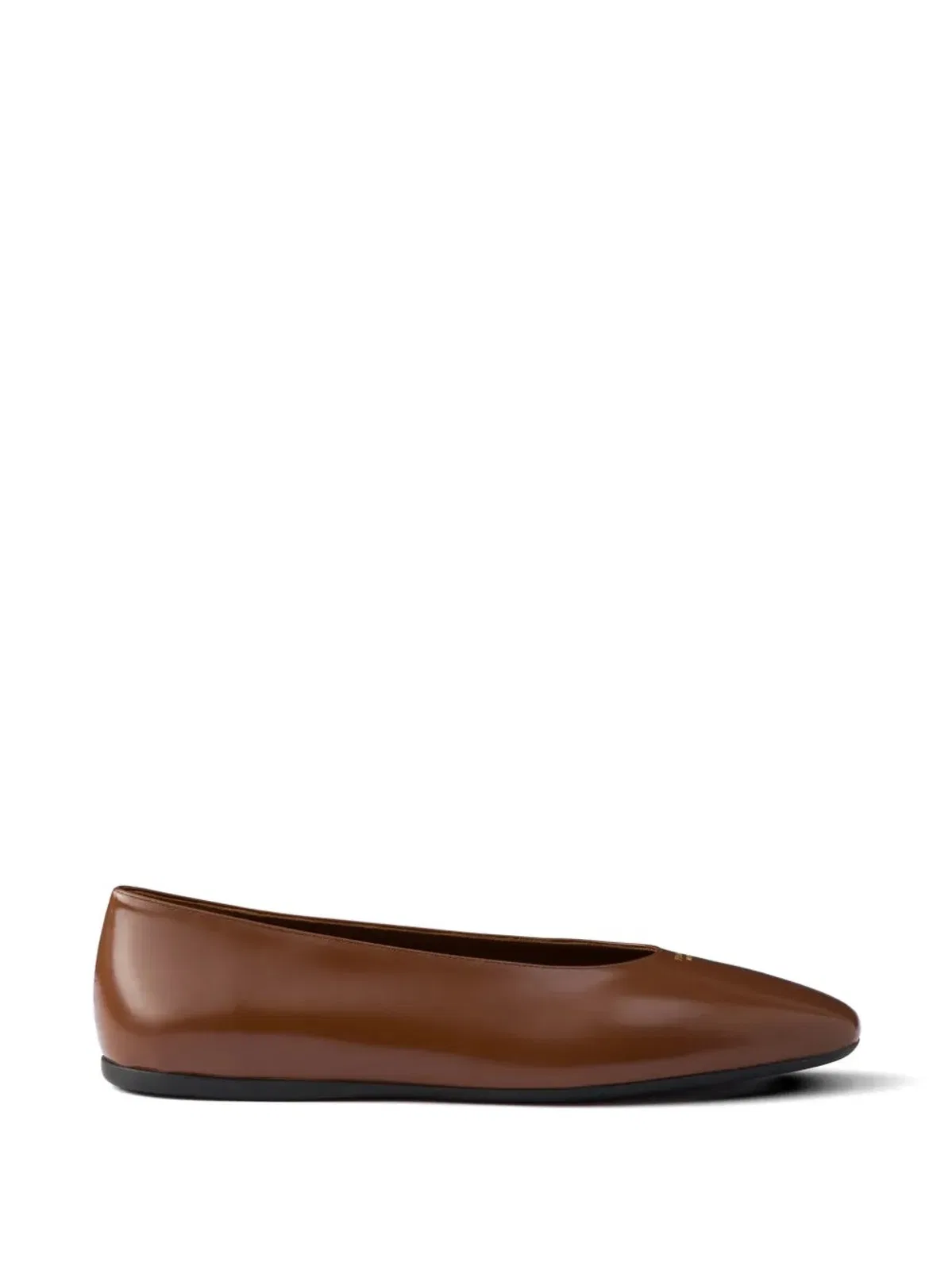 Prada Brushed Leather Ballerinas