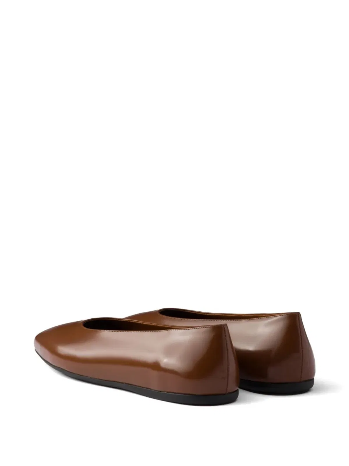 Prada Brushed Leather Ballerinas