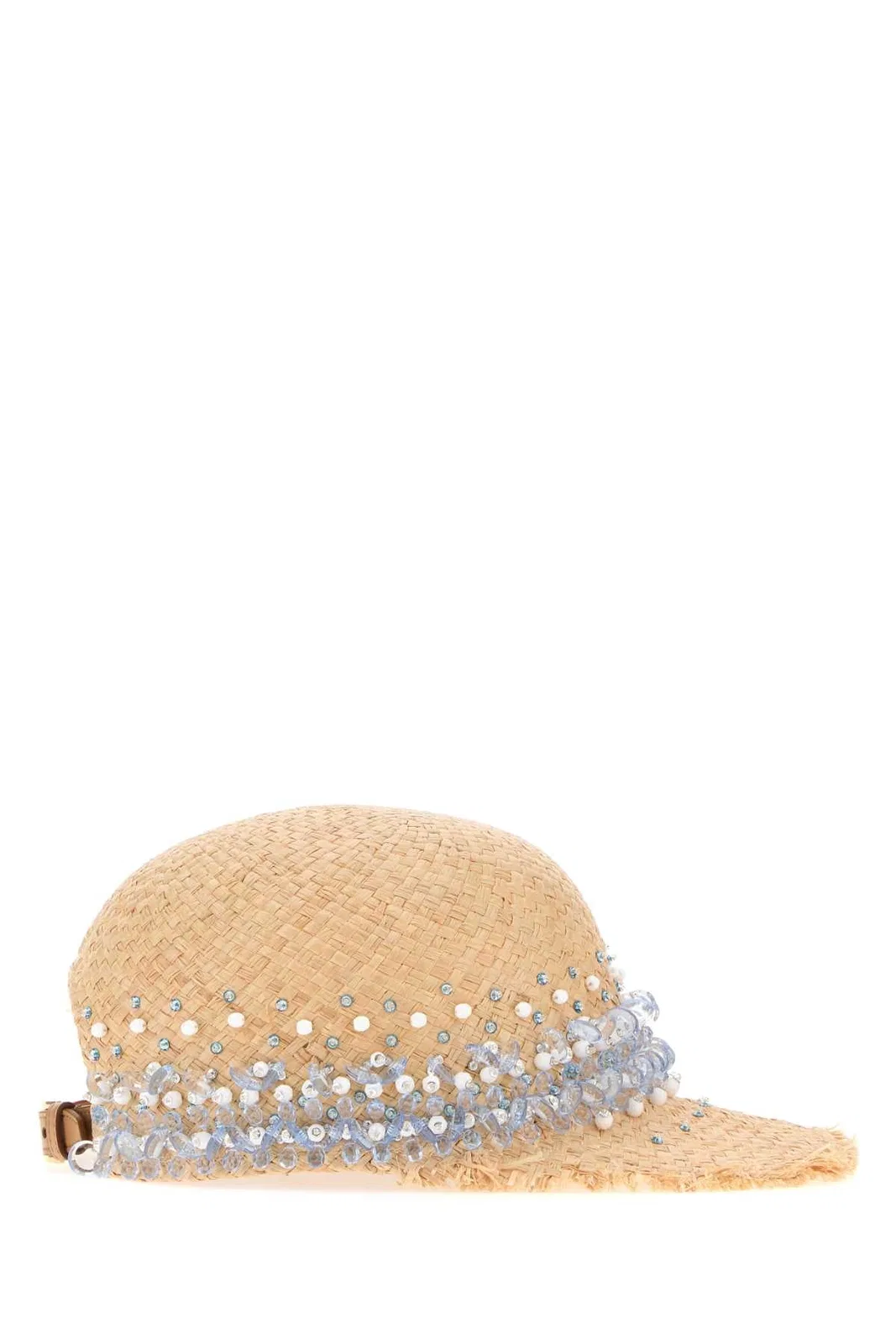 Prada Rafia Baseball Cap