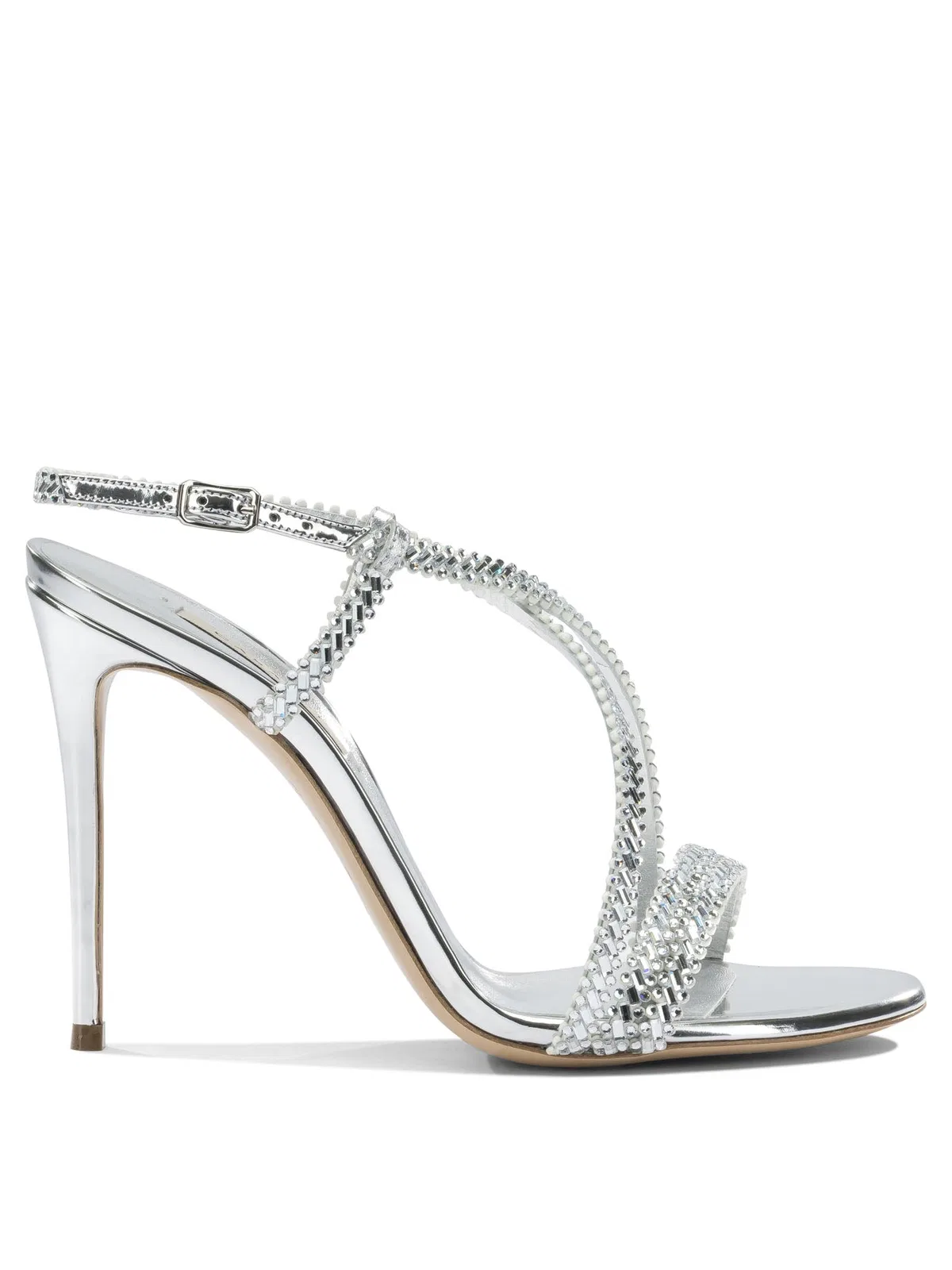 Casadei Silver Leather Sandals