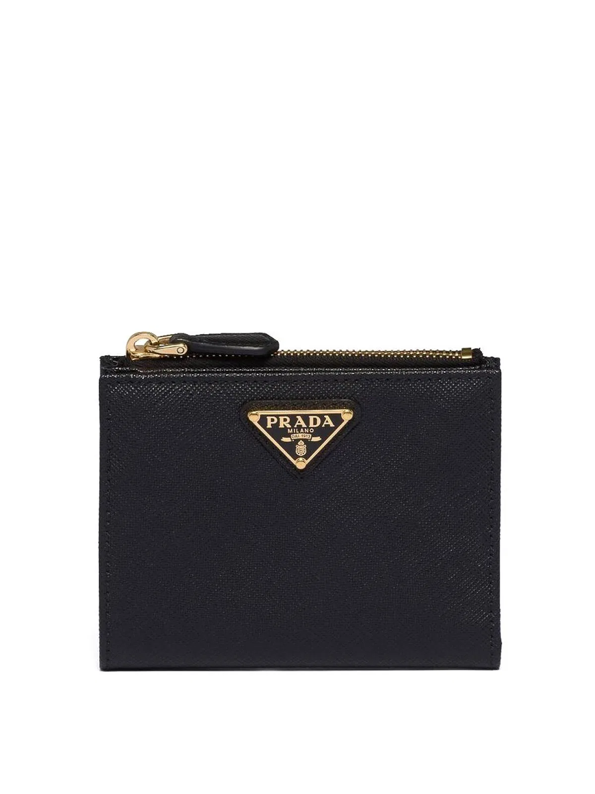 Prada Triangle-Logo Saffiano Leather Wallet