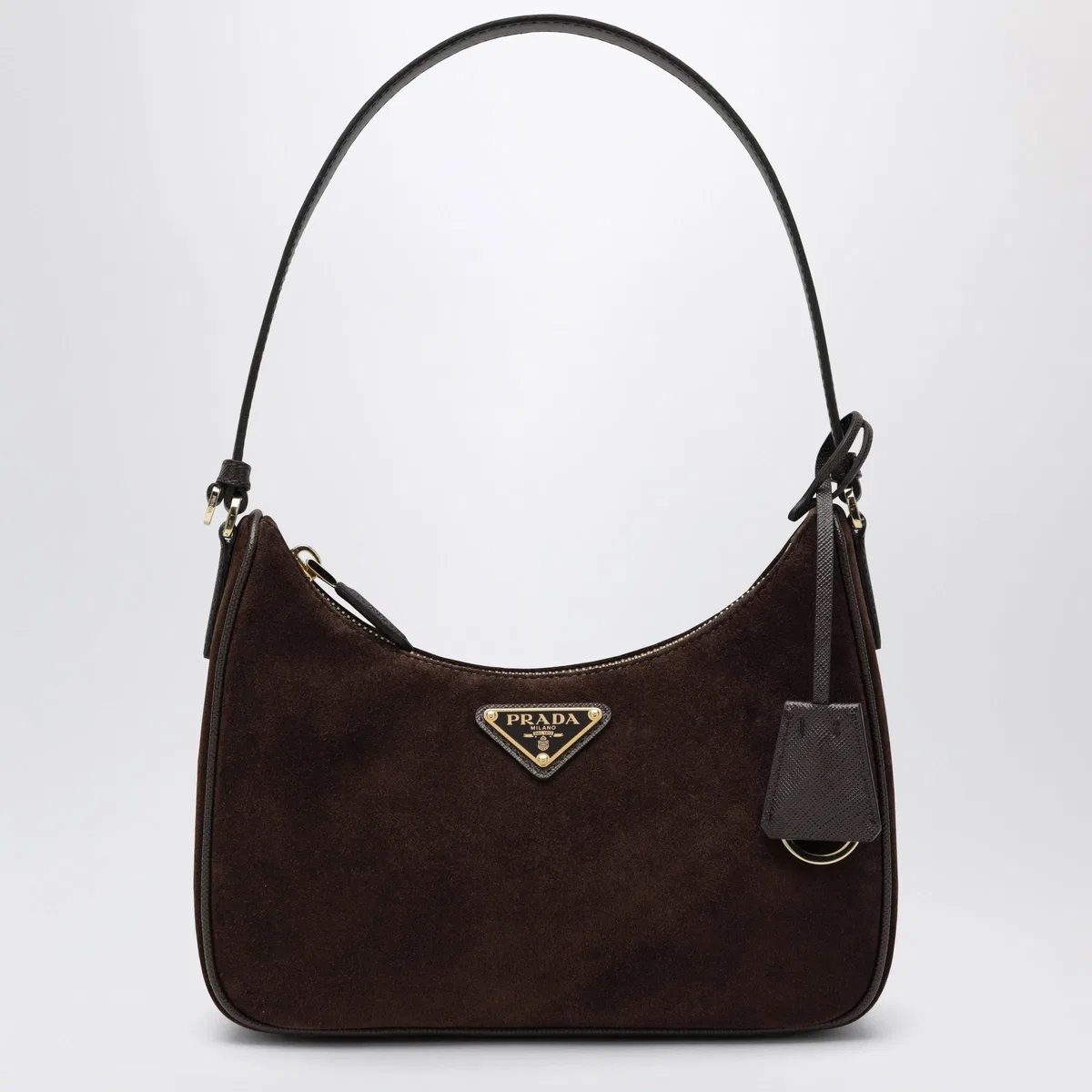 Prada Brown Suede Prada Re-Edition 2005 Should