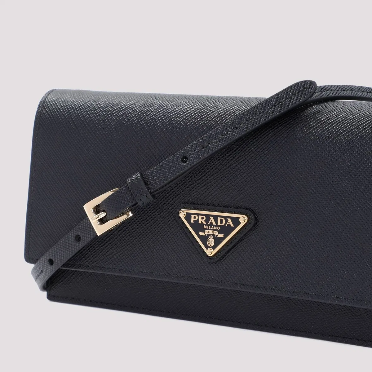 Prada Black Leather Clutch