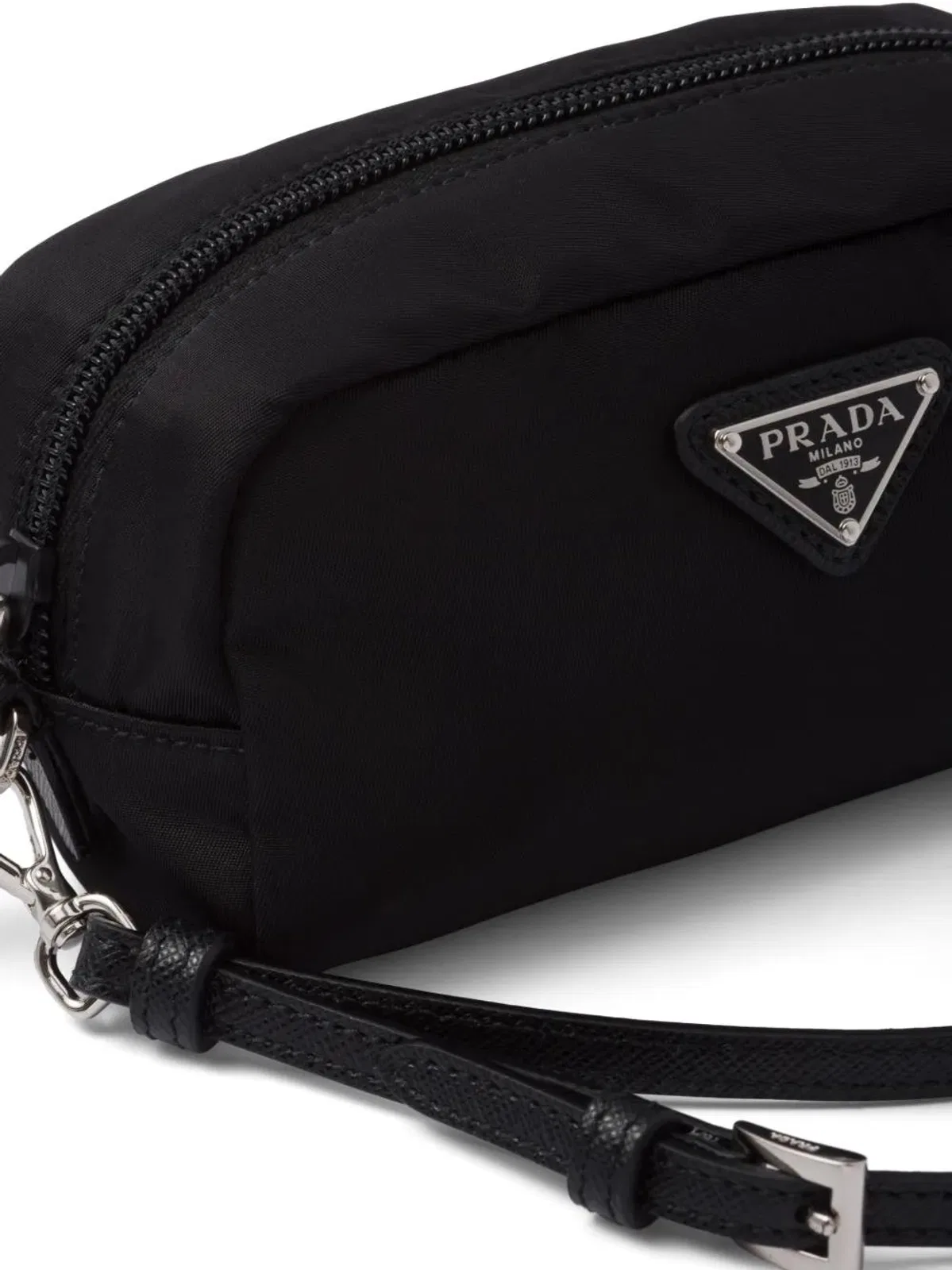 Prada Mini Triangle-Logo Makeup Bag