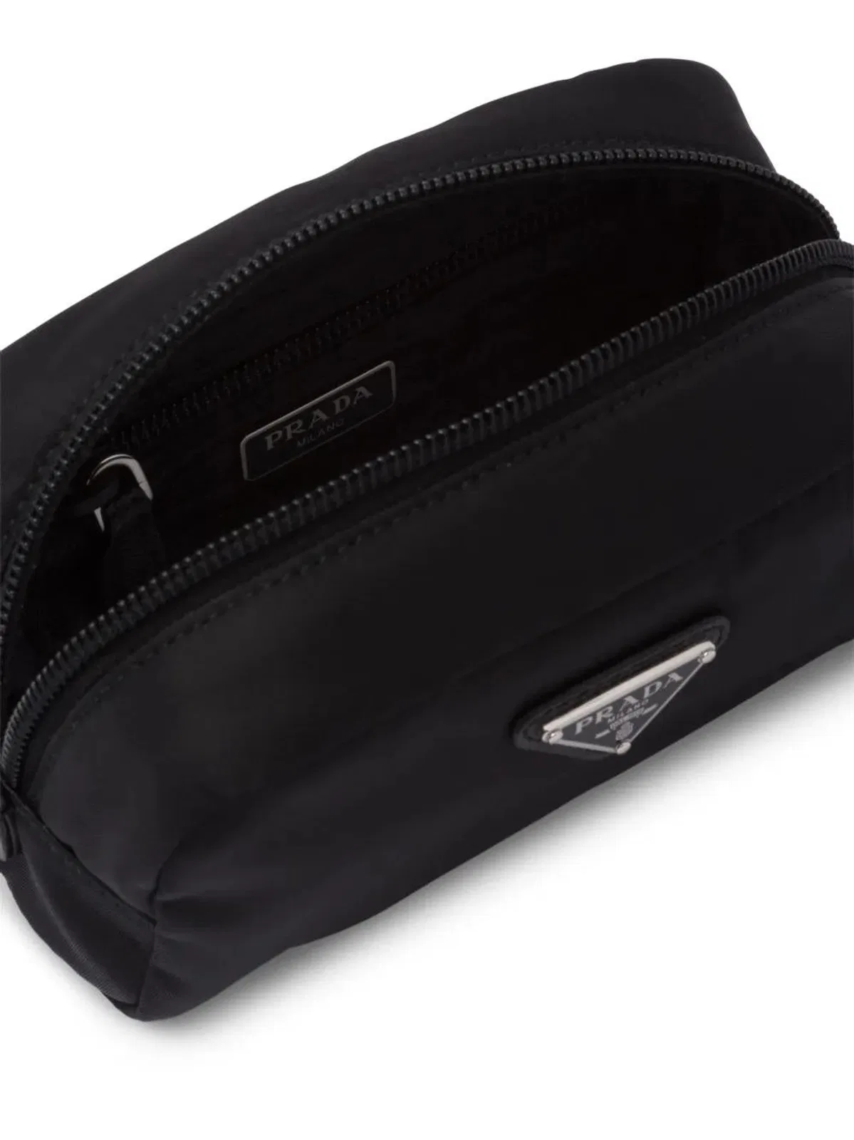 Prada Mini Triangle-Logo Makeup Bag