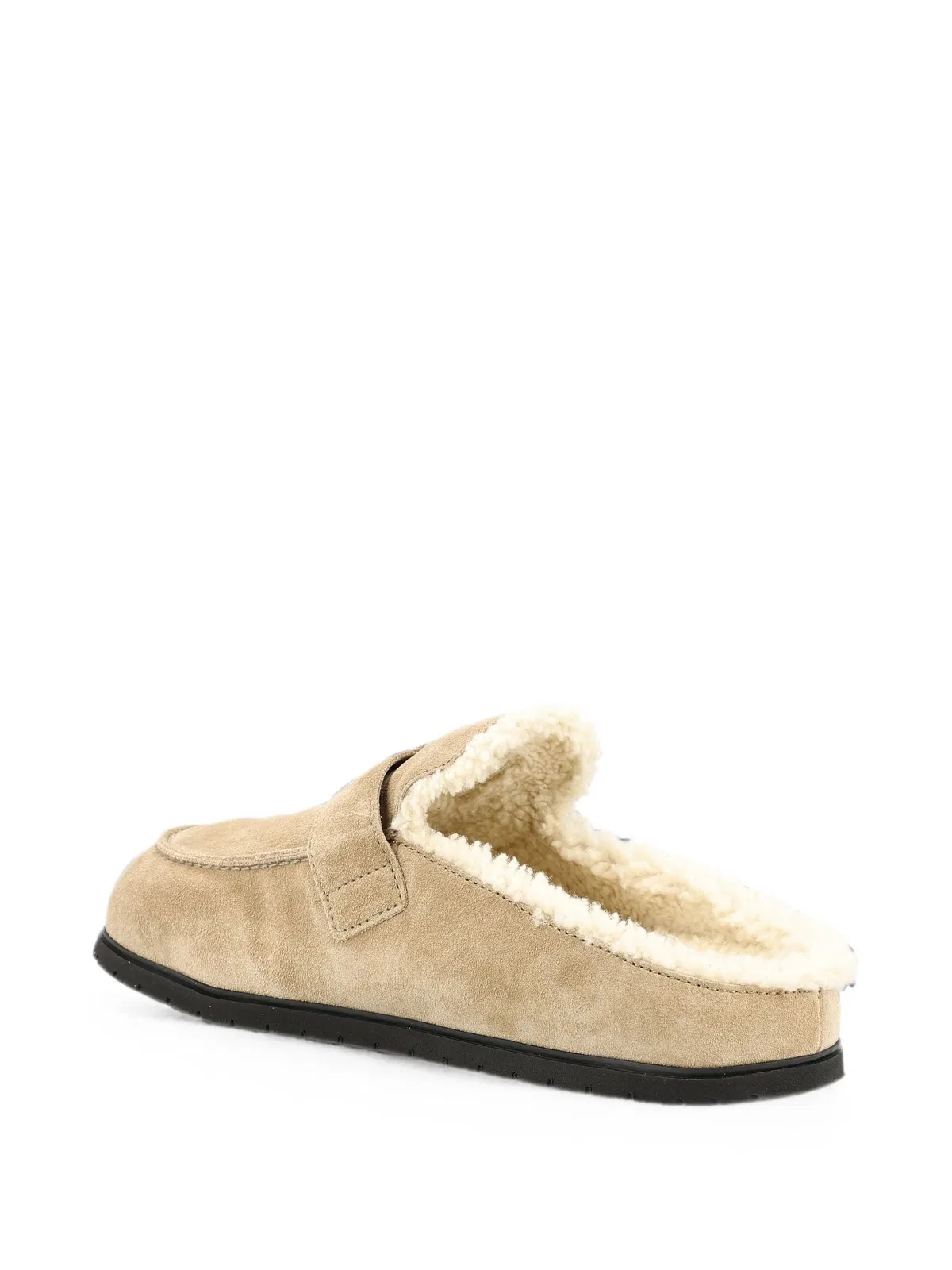 Prada Shearling-Lined Buckle-Fastening Mules