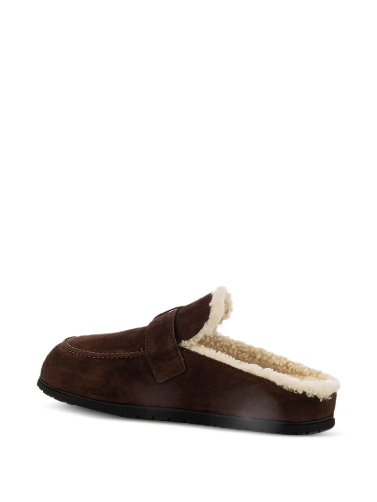 Prada Buckle-Fastening Shearling-Lined Mules