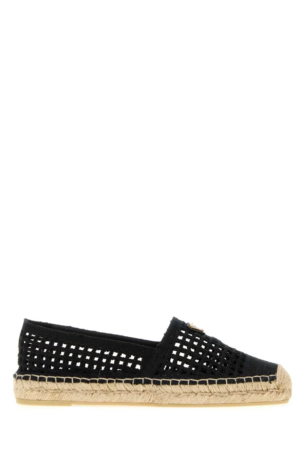 Prada Black Crochet Espadrilles
