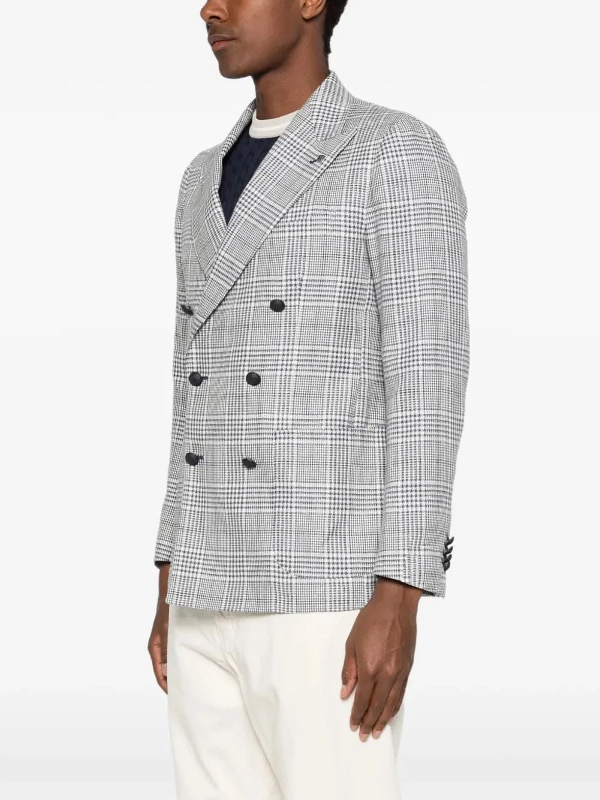 Tagliatore Double-Breasted Plaid Blazer