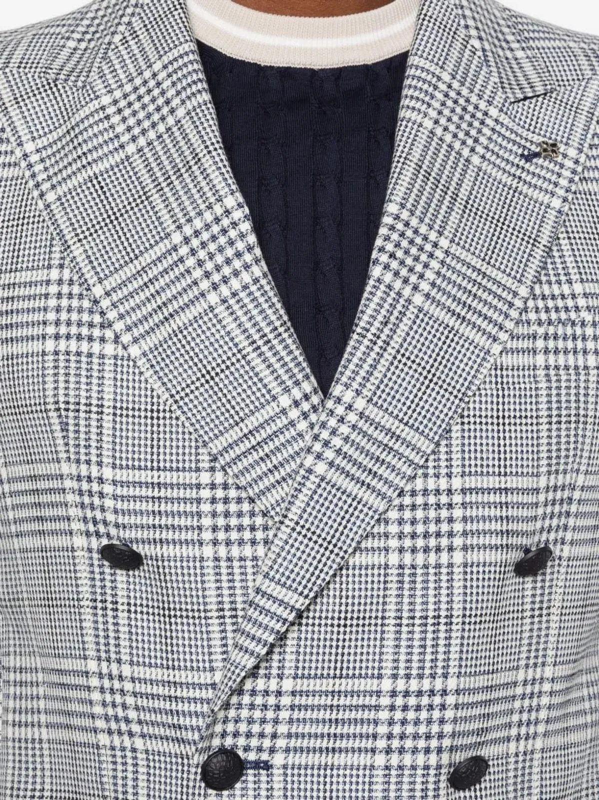 Tagliatore Double-Breasted Plaid Blazer