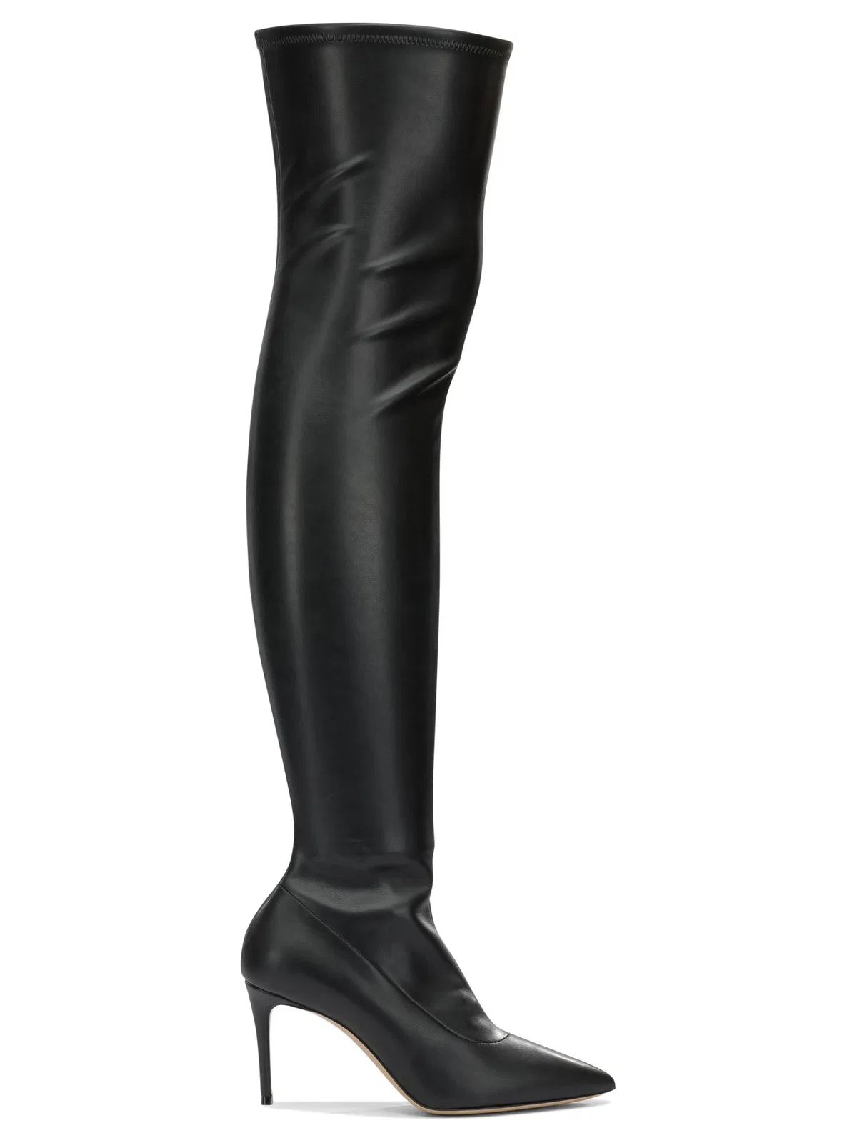 Casadei Black Polyester Calf Leather Boots
