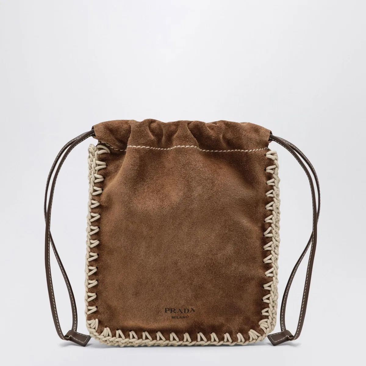 Prada Cocoa Suede Smartphone Holder