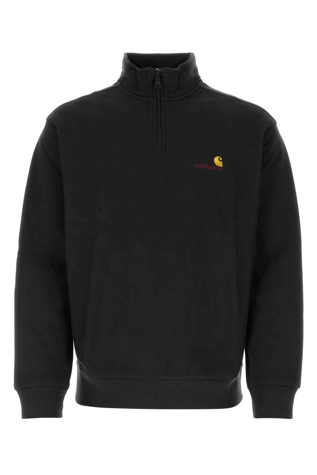 Carhartt Wip Half Zip American Script Sweatshirt Cott