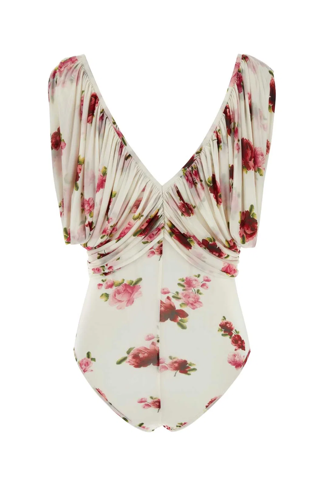 Magda Butrym Pf24 Bodysuit 01 Cream Print