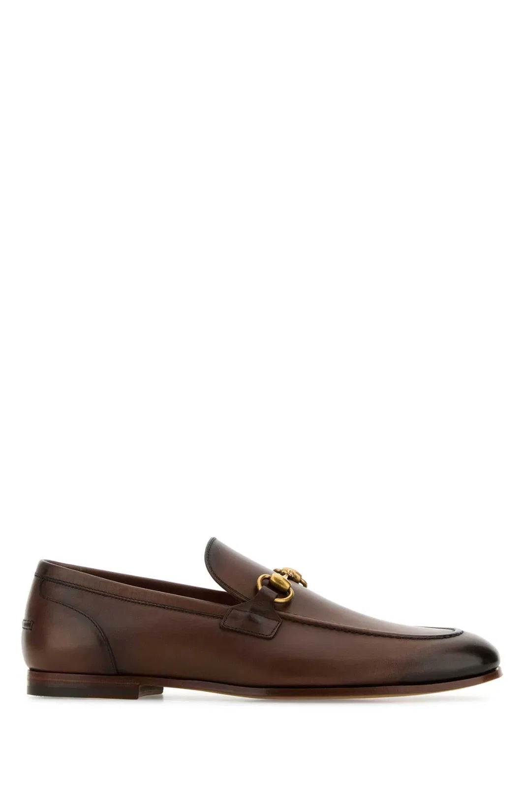 Gucci Leather Upper And Sole Moccasin