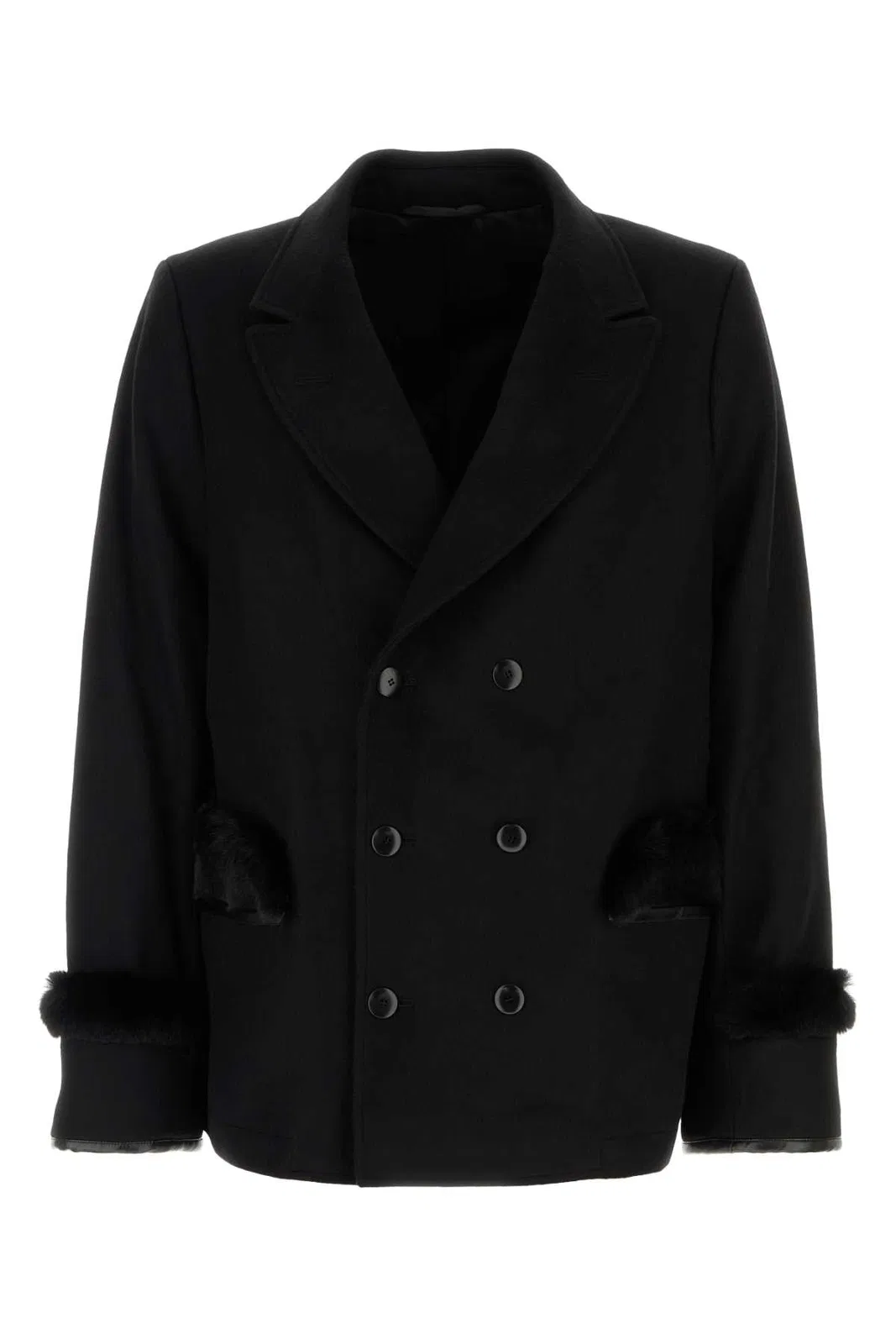 Random Identities Men Peacoat Woven