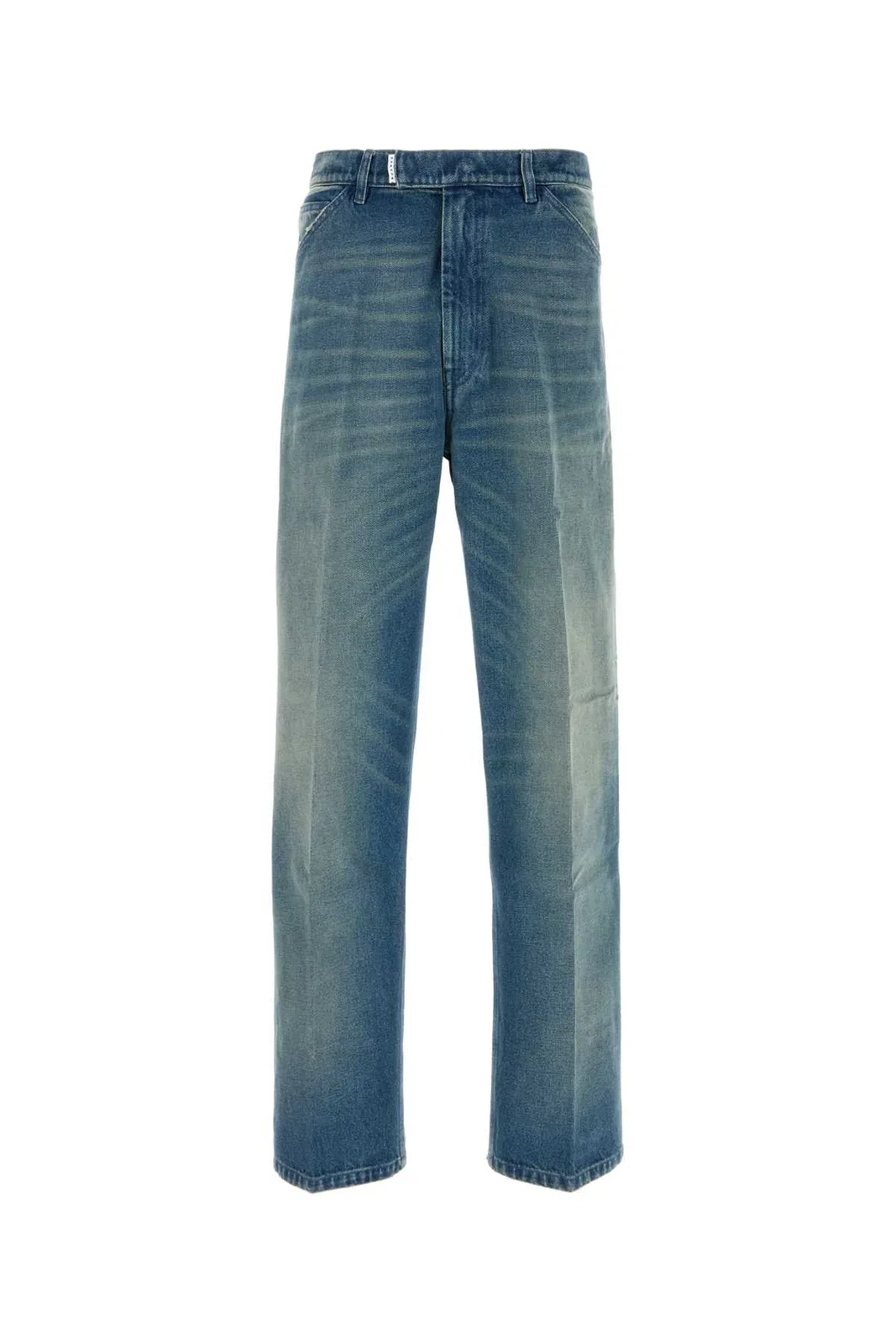Random Identities Men Washed Denim Pants Woven