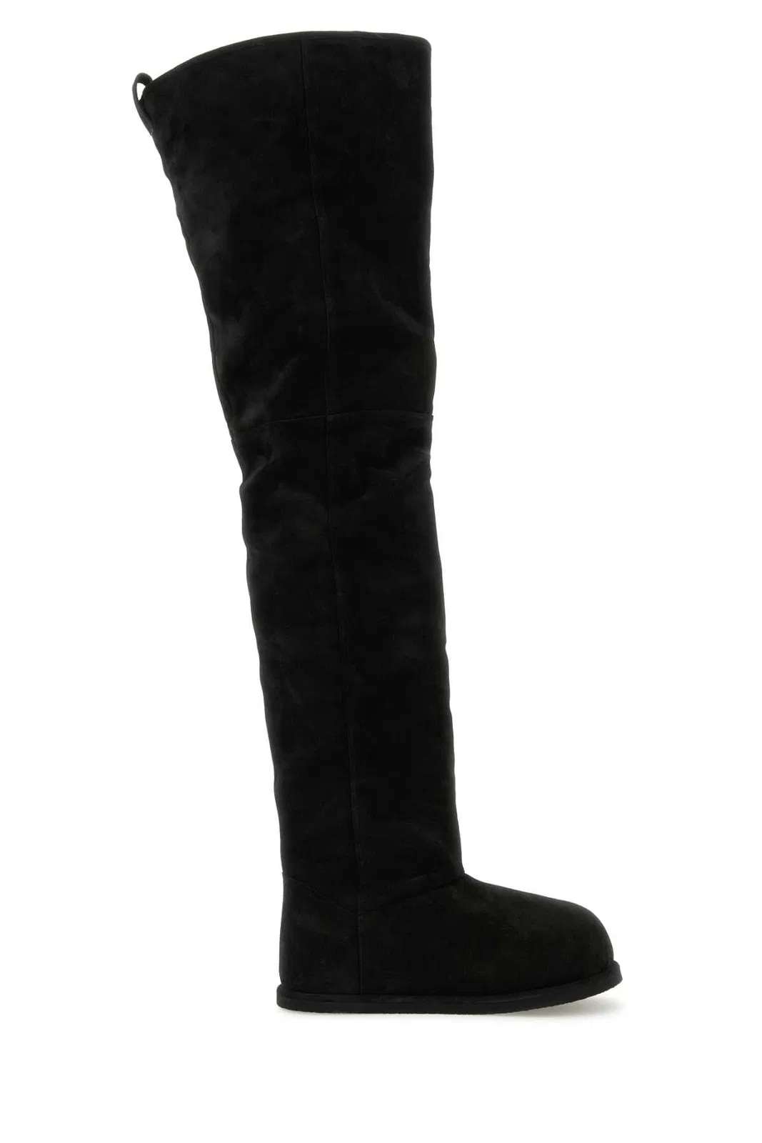 Amina Muaddi Heidi Thigh High Boot 15 Crosta Bla