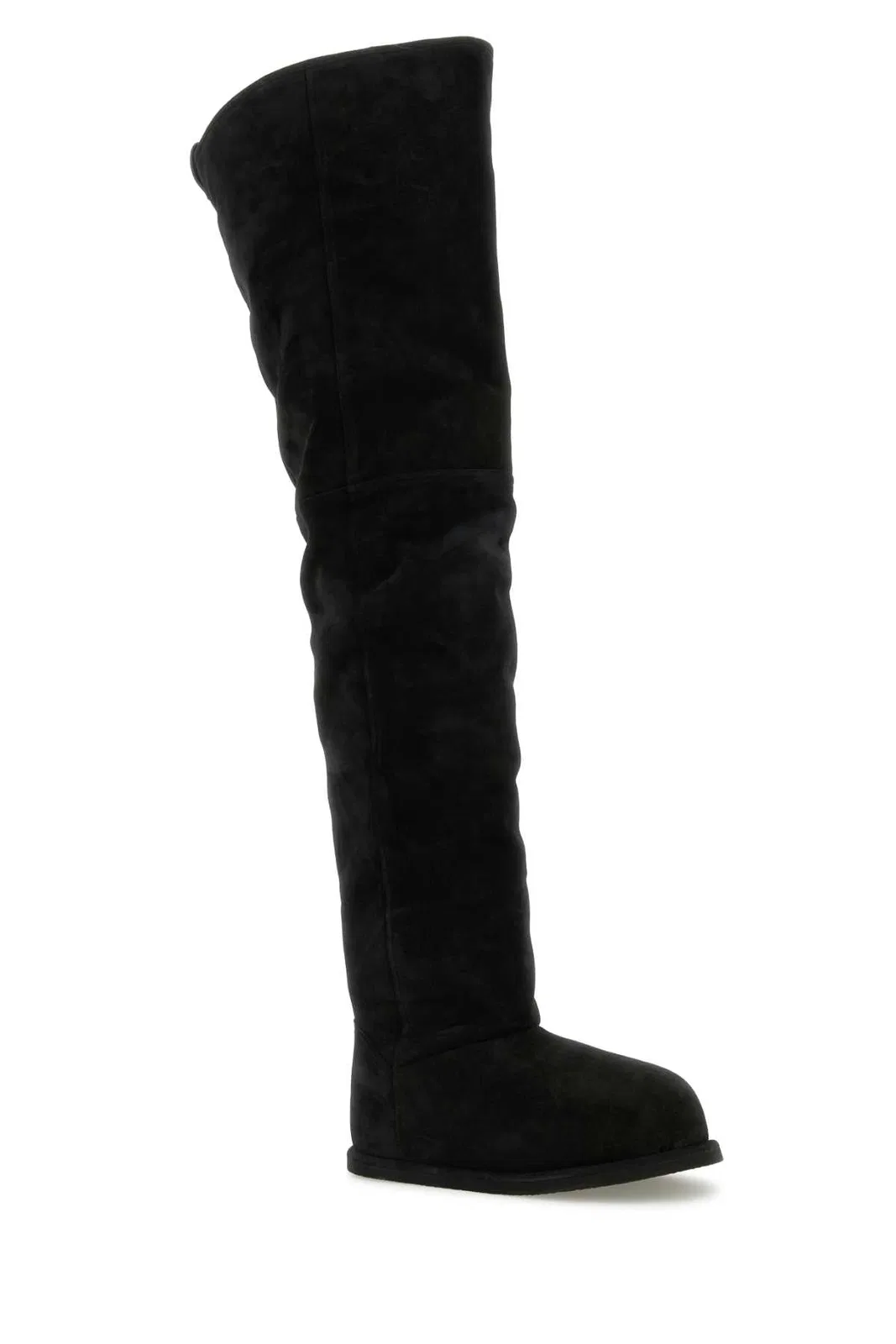 Amina Muaddi Heidi Thigh High Boot 15 Crosta Bla