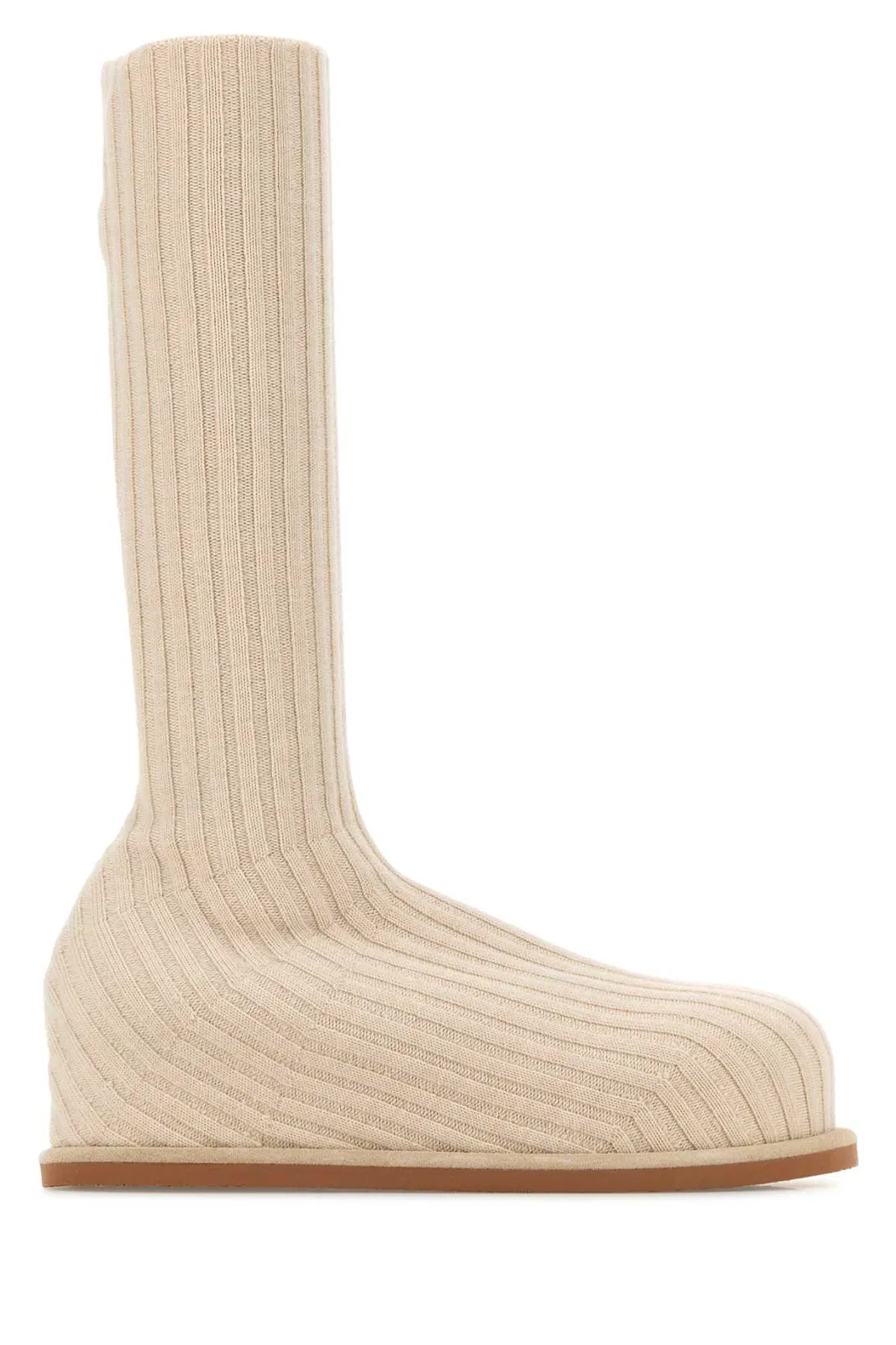 Amina Muaddi Veneda Stretch Boot 15 Fuzzy Ribbed