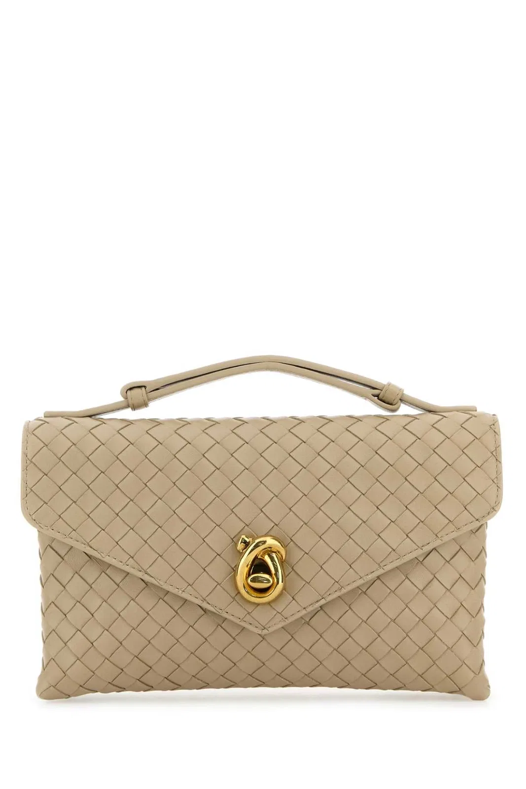 Bottega Veneta Knot Lock Nuova Clutch Intreccio