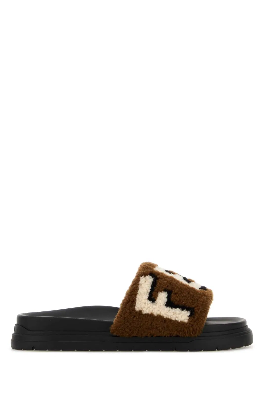 Fendi Ciabatta Fur Con Logo Fendi