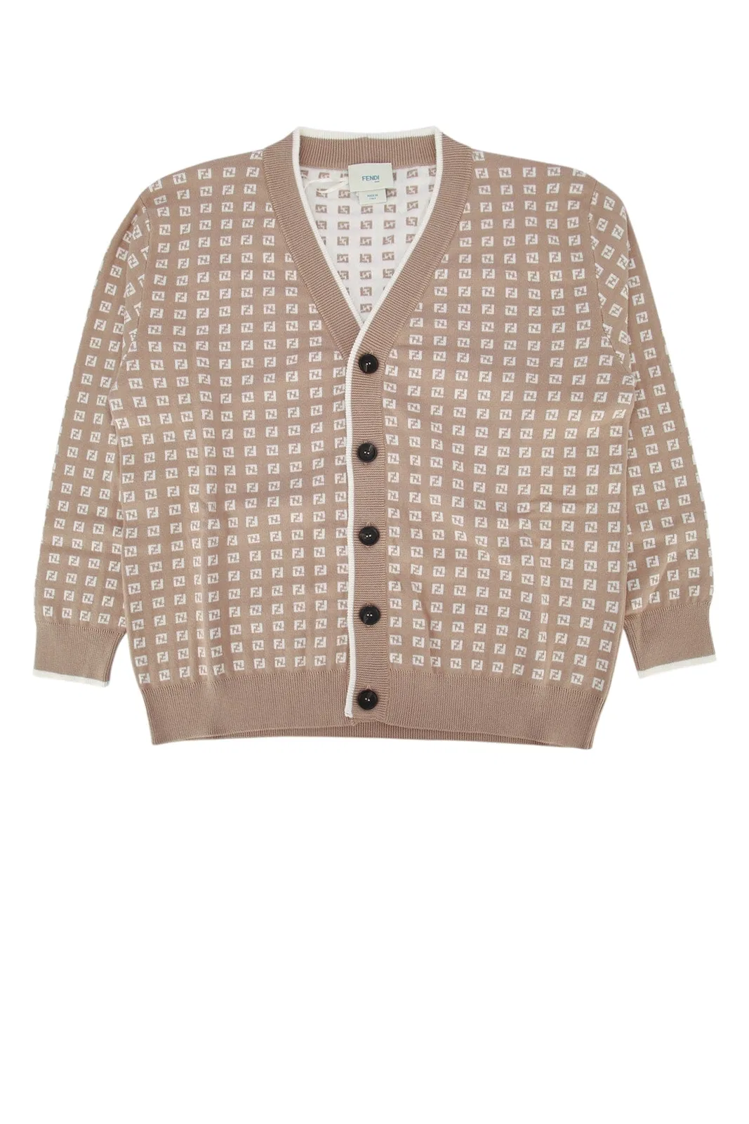 Fendi Kids Cardigan Micro Ff Cotto