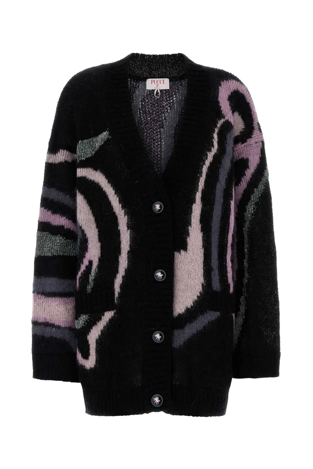 Emilio Pucci L.s. Cardigan - Marmo Grunge - Placed