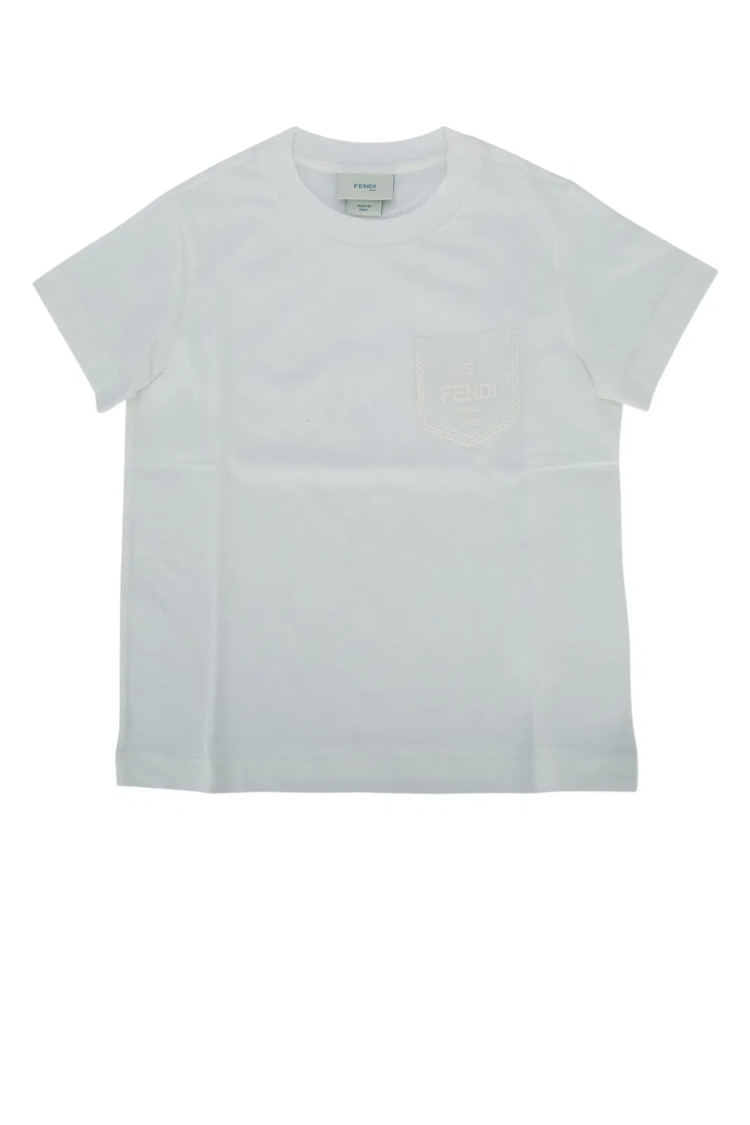Fendi Kids T-Shirt Jersey Tinto Gesso
