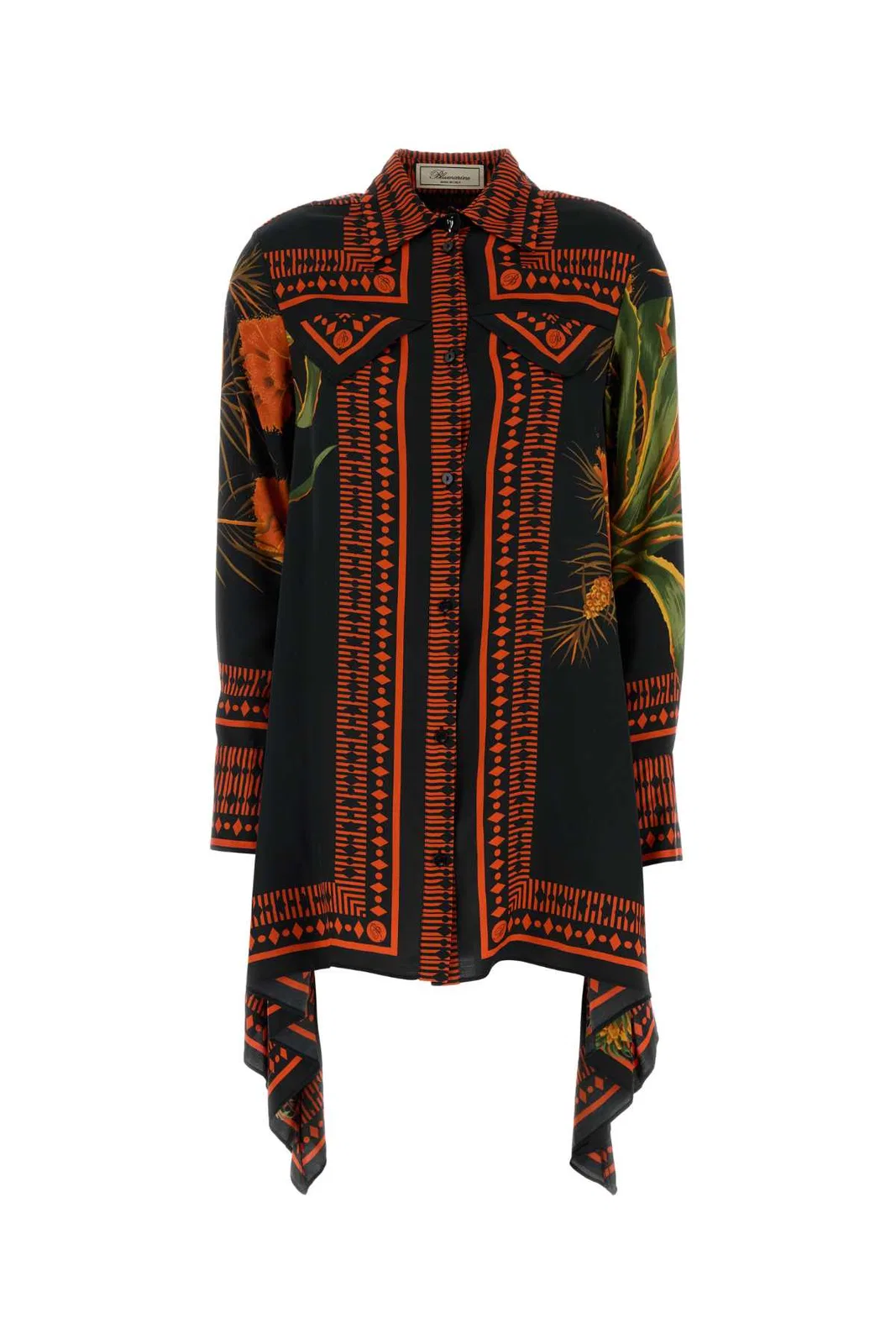 Blumarine Abito Fantasia Manica Lunga