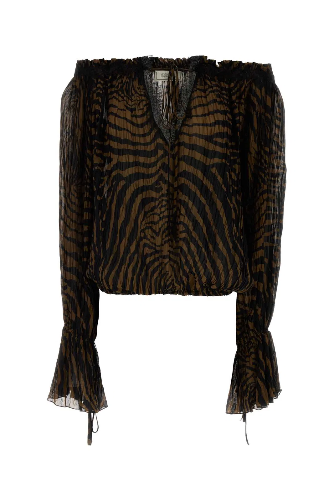 Blumarine 2C440a Print Chiffon Top
