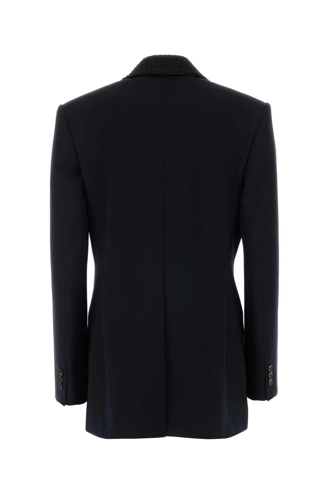 Bottega Veneta Giacca Navy Collo Intrecciato