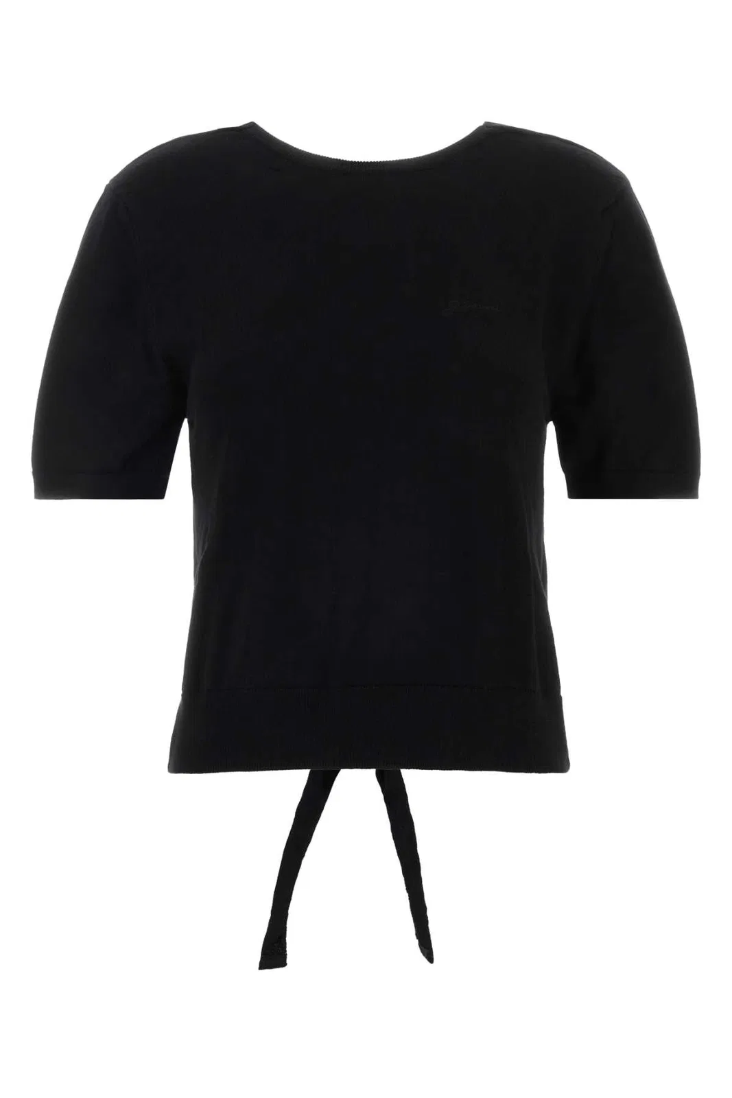 Ganni Sheer Cotton Back Tie Top