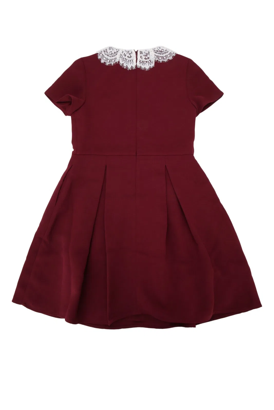 Self Portrait Kids Burgundy Lace Bib Dress