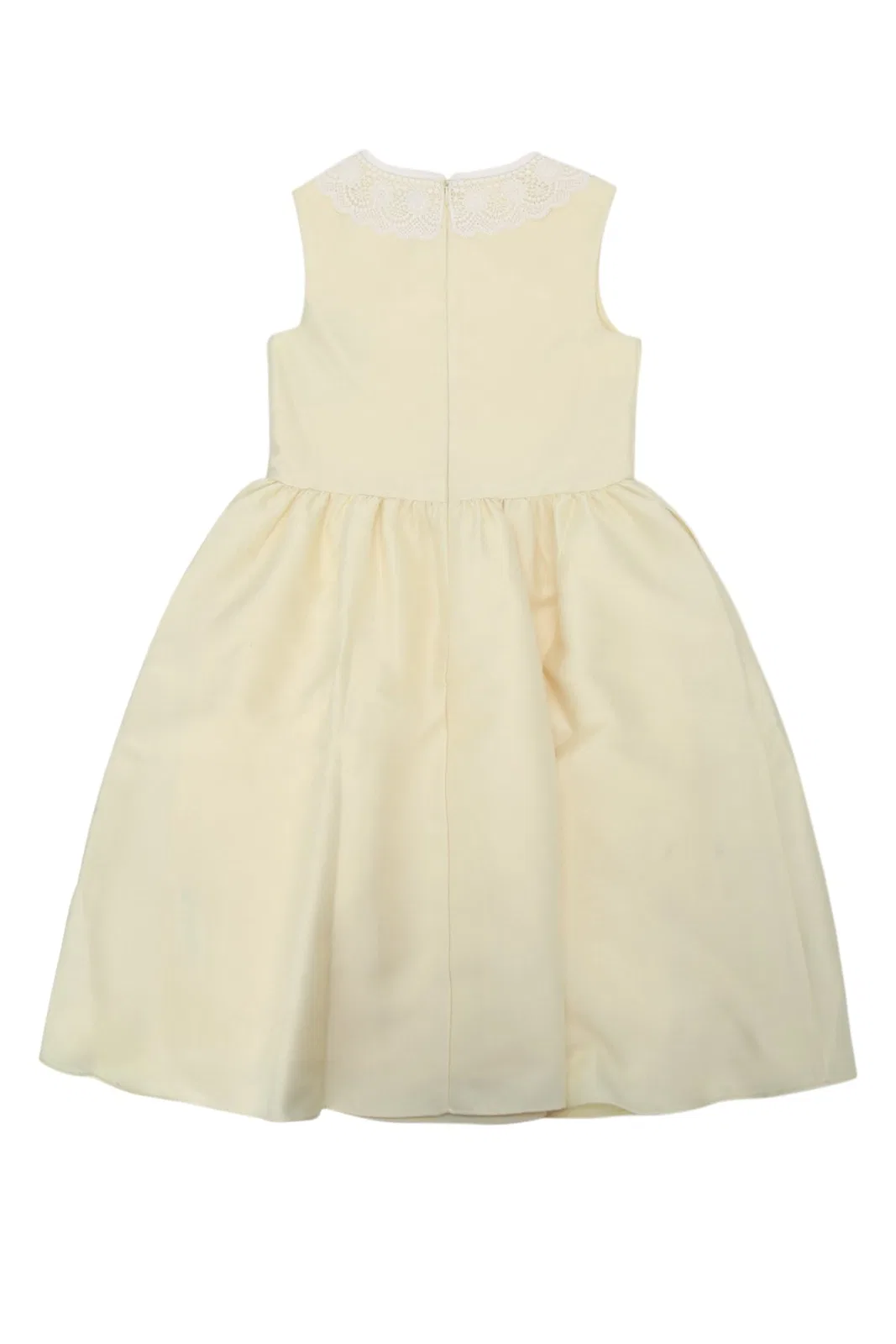 Self Portrait Kids Yellow Taffeta Lace Dress