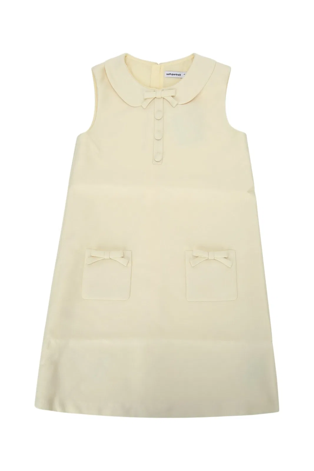 Self Portrait Kids Yellow Taffeta Shift Dress
