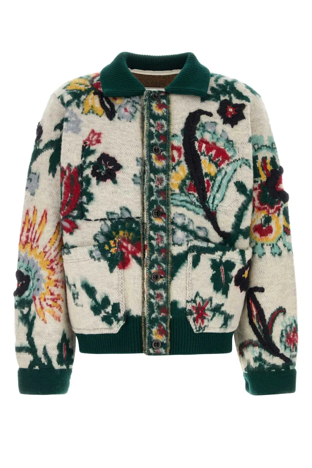 Sacai Floral Jacquard Knit Blouson
