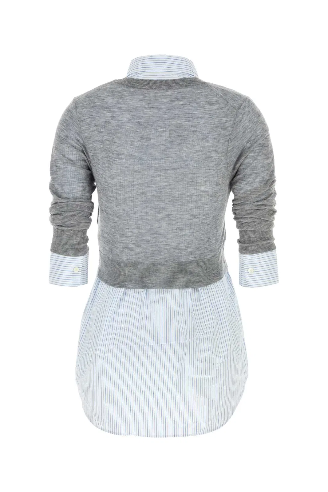 Alexander Wang Button Up W/ Sheer Crewneck