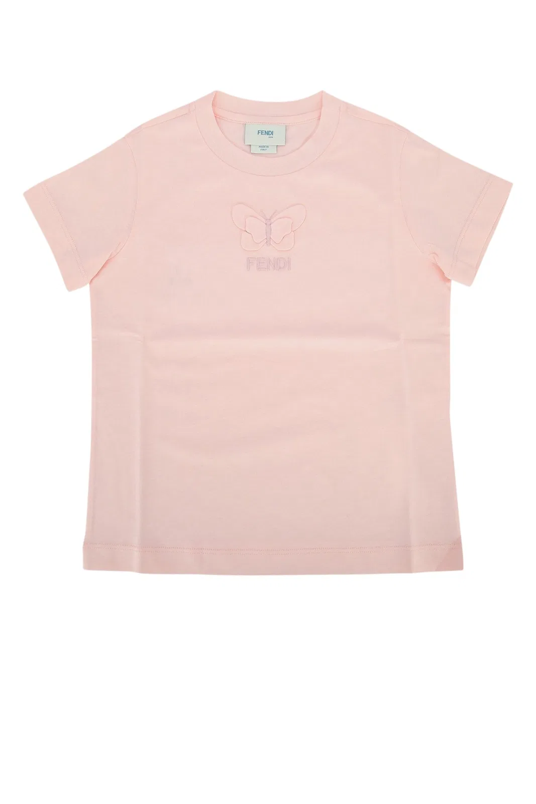 Fendi Kids T-Shirt Jersey Tinto Rosa Peony