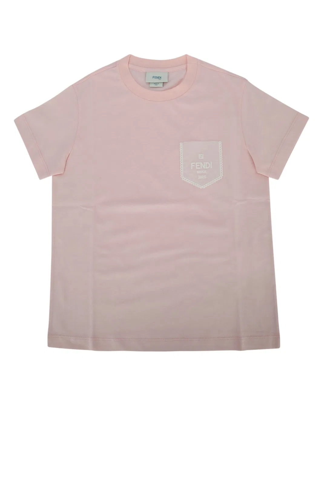 Fendi Kids T-Shirt Jersey Tinto Rosa Peony