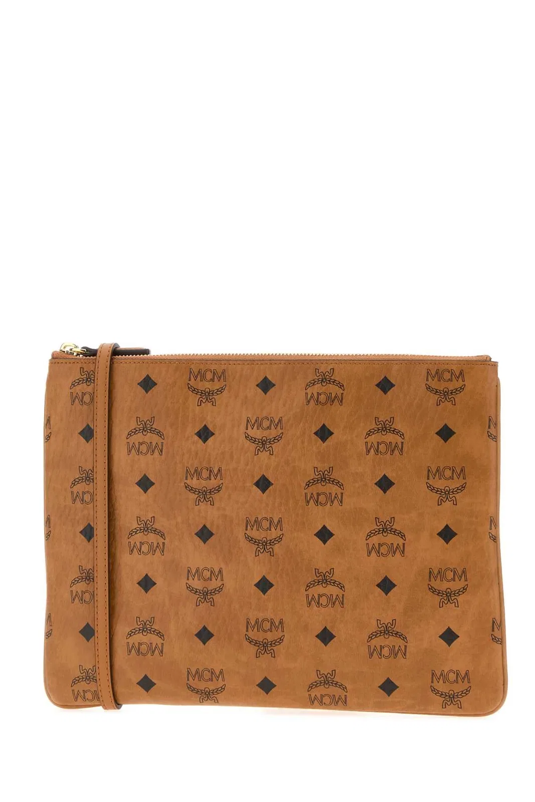 MCM Aren Visetos Flat Pouch W. Strap Med Co