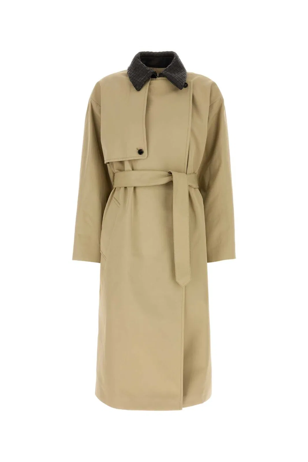 Bottega Veneta Trench Colletto Intreccio Nero
