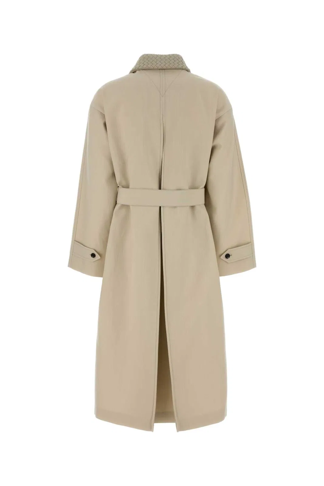 Bottega Veneta Trench Colletto Intreccio Bianco