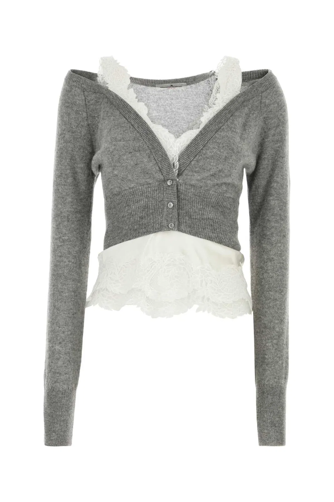 Ermanno Scervino Cardigan Con Pizzo